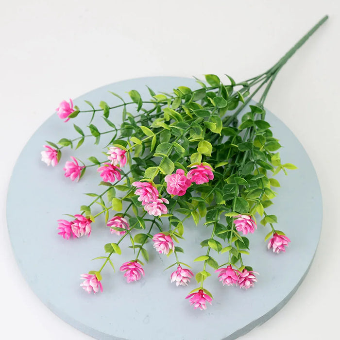 1 Bundle Artificial Flowers – UV Resistant Shrubs, Fake Flower Greenery for Office, Kitchen, Wedding & Garden Decoration