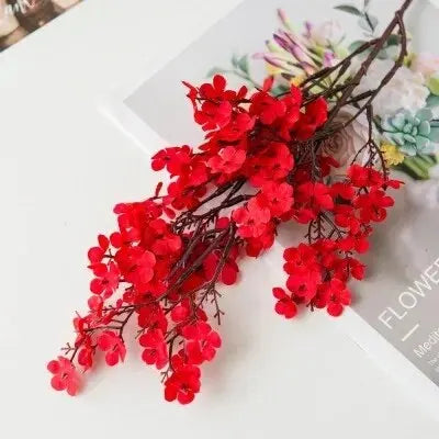 Cherry Blossoms Artificial Flowers Baby's Breath Gypsophila – Faux Silk Flowers for Wedding & Home Vase Decoration