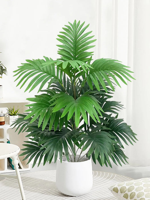 Large Artificial Palm Tree – 70-80cm Tall Fake Monstera Tree with Green Tropical Leaves for Home, Kitchen & Garden Decor