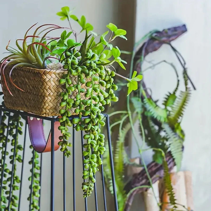 Lifelike Artificial Hanging Succulent Vine – 70cm Decorative Green Plant for Home, Wedding, Balcony, and Outdoor Wall Décor