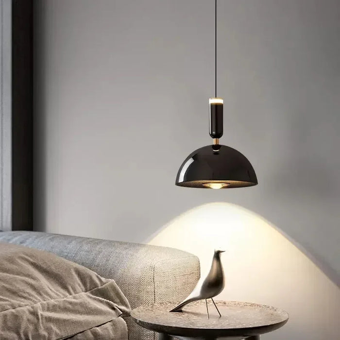 Nordic Liftable LED Pendant Light – Modern Iron Hanging Lamp for Bedroom, Living Room, Study, and Bar (Adjustable Height, Warm Light)