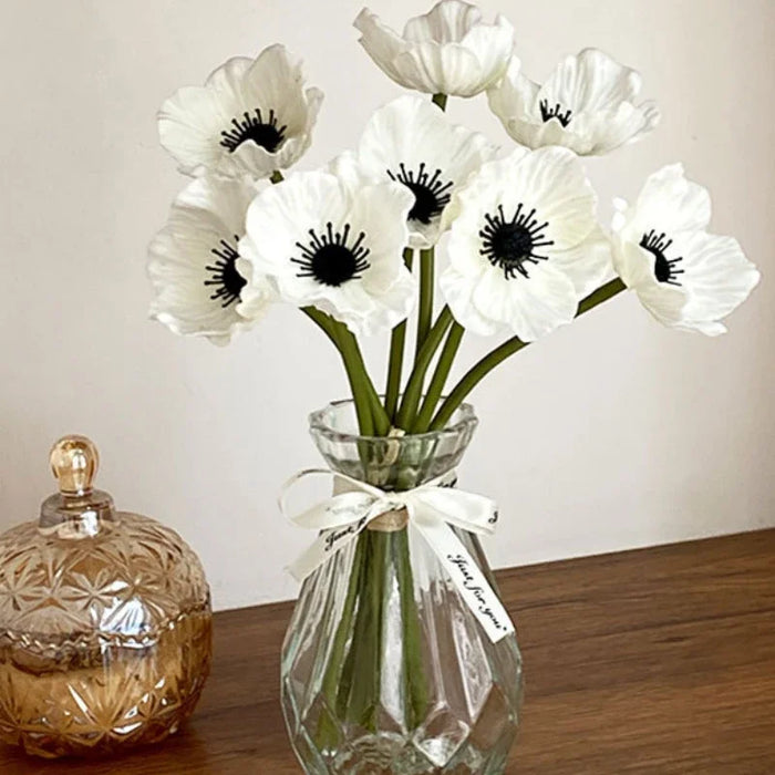 5PCS 29CM Artificial Mini Poppy Flowers – Silk Simulation Poppy Decor for Home, Weddings, and Photography Props