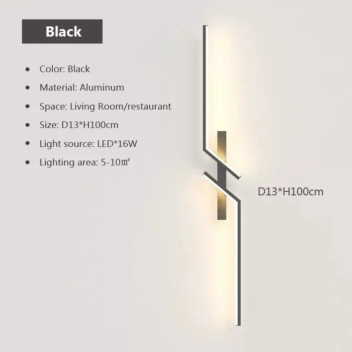 Modern LED Wall Lamp – Minimalist Design, Up & Down Lighting for Bedroom, Living Room, TV Sofa, and Lobby – Dimmable Wall-Mounted Light