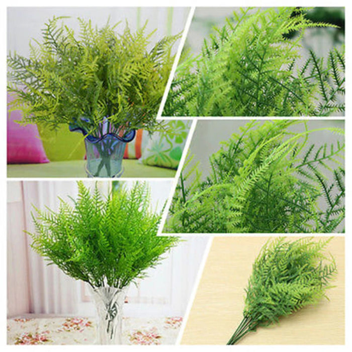Artificial Asparagus Fern – Lifelike Plastic Ferns with Green Leaves for Home, Office, Wedding, and Table Decorations