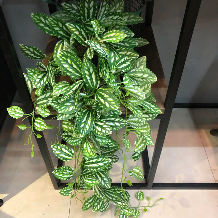 100CM Artificial Green Tropical Vine – Fake Rattan Leaves Garland for Home & Garden Wall Decoration, Bridal Shower & Outdoor Use