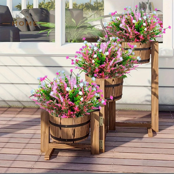 10PCS Mixed Color Artificial Plants – UV Resistant Fake Flowers for Outdoor Planters, Garden, and Home Décor
