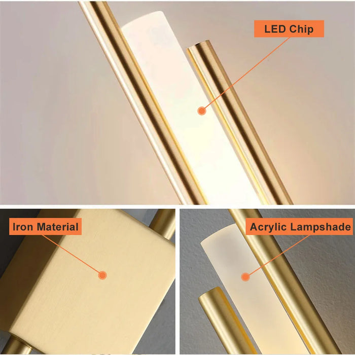 Nordic LED Wall Lamp – Contemporary Wall Sconce for Bedroom, Staircase, and Living Room