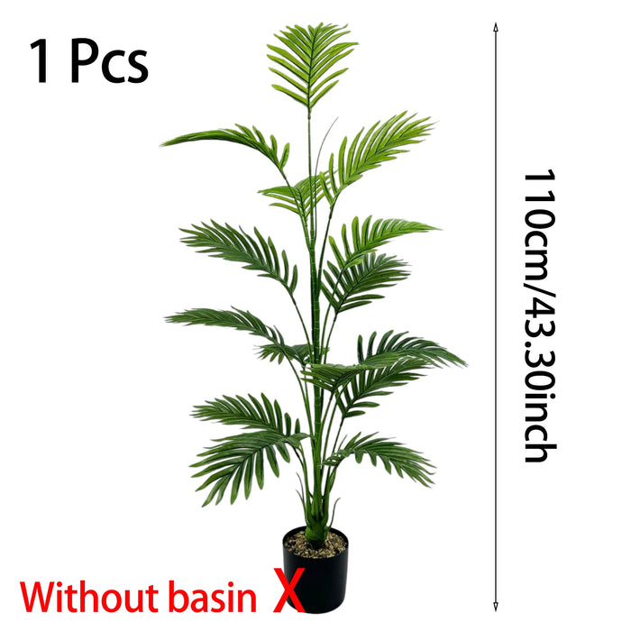 Large Artificial Palm Plant – 15 Leaf Tropical Tree for Indoor & Outdoor Decoration (No Container Included)