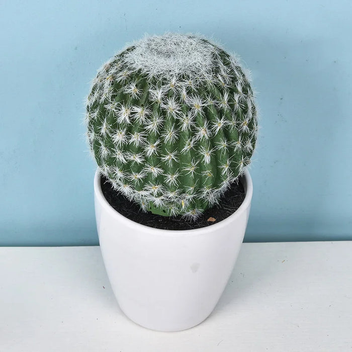 Mini Fake Plastic Cactus Bonsai – Realistic Artificial Succulent Plant for Home, Office, Living Room, and Desk Decor (No Pot)