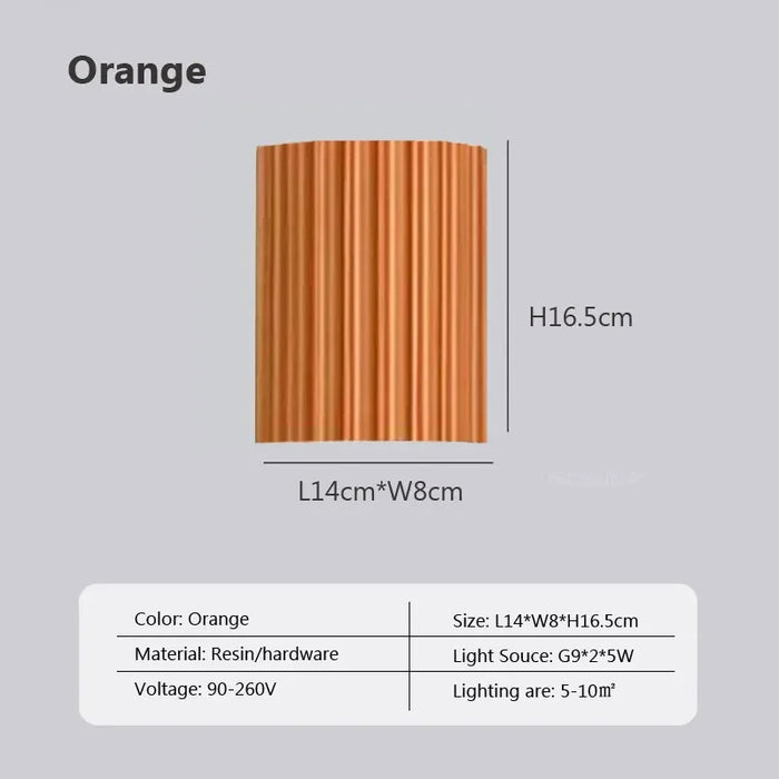 Nordic Resin LED Wall Lamp – G9 Bulb, Modern Wall Sconce for Bedroom, Hallway, Living Room & Restaurant