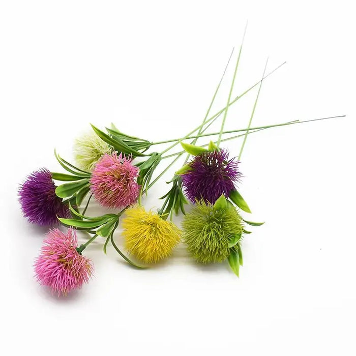 5pcs Plastic Dandelion Flowers – Artificial Plants for Home Decor, Wedding, and Party Decorations – Vibrant Decorative Flower Bouquet