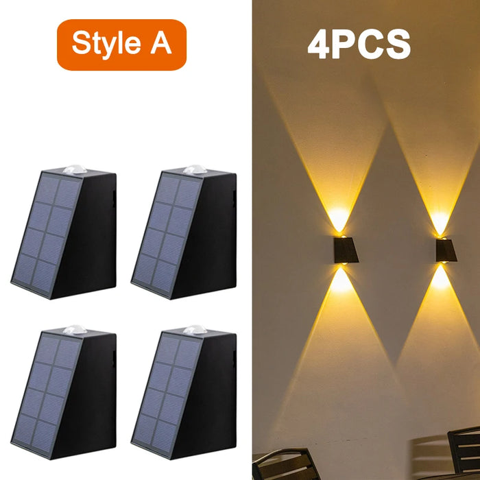 Upgrade LED Outdoor Wall Solar Lights – Waterproof Garden Lighting for Villa, Patio, Stair, and Corridor Decoration