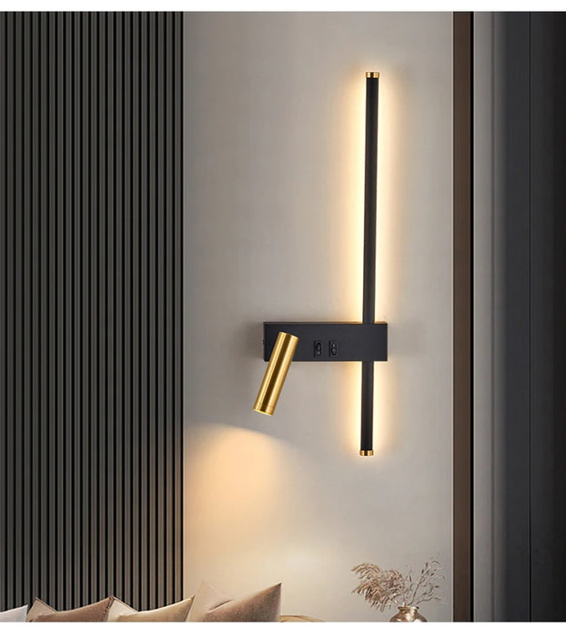 Modern Nordic LED Wall Lamp – Up & Down Lighting for Bedroom, Living Room, and Dining Room – Stylish Wall Sconce Lamp for Interior Home Decor