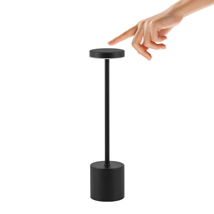 Classic Metal Touch Sensor LED Table Lamp – 3 Colors, Dimmable Rechargeable Desk Lamp for Bedroom, Living Room, and Office