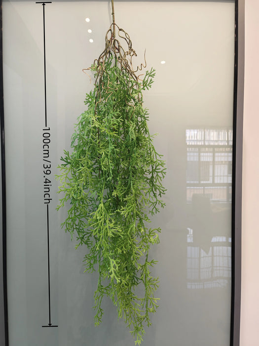 hanging grass plant Artificial Hanging Green Ivy Vine – Plastic Rattan Grass Plant for Hom — Clasterior