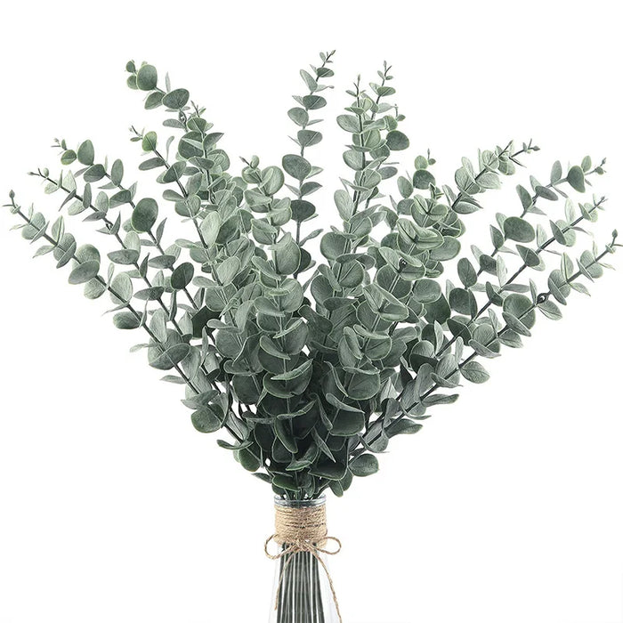20 Pcs Artificial Eucalyptus Stems – Green Eucalyptus Branches for Wedding Centerpieces, Christmas, and Home Decor