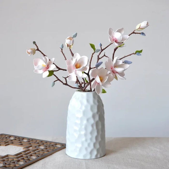 51CM Artificial Magnolia Branch – Chinese Style Silk Orchid for Home Décor, Weddings, and Photography Props