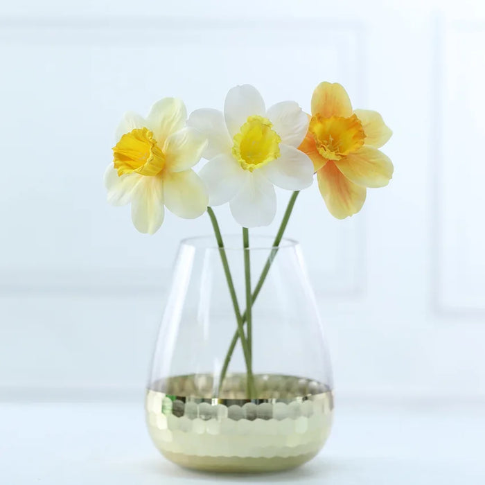 20pcs Artificial Daffodil Flowers – Real Touch Silk Narcissus Spring Flower Arrangement for Wedding, Home, and Party Décor