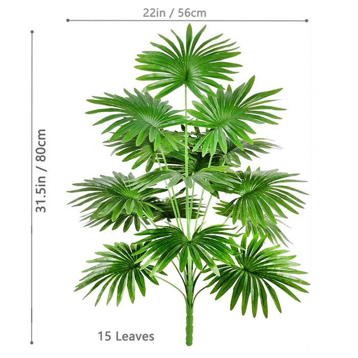 Artificial Fan Palm Tree – Large Tropical Fake Plant for Office, Home, and Holiday Decoration (60-105cm)