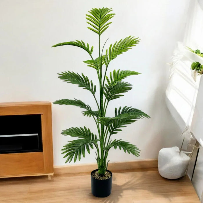 Large Artificial Palm Plant – 15 Leaf Tropical Tree for Indoor & Outdoor Decoration (No Container Included)