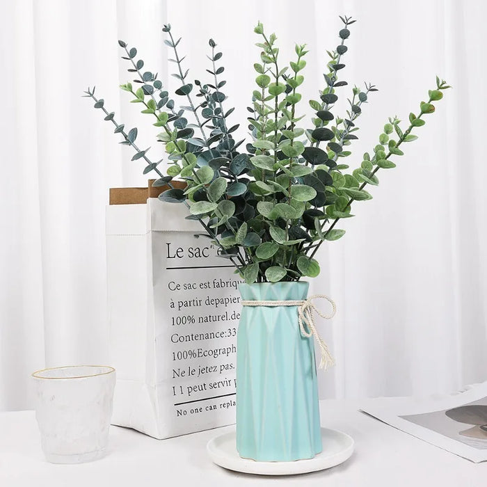 12/10PCS Eucalyptus Leaves Bunch – Artificial Faux Eucalyptus Branches for Wedding, Home Decor, DIY Projects, and Photography