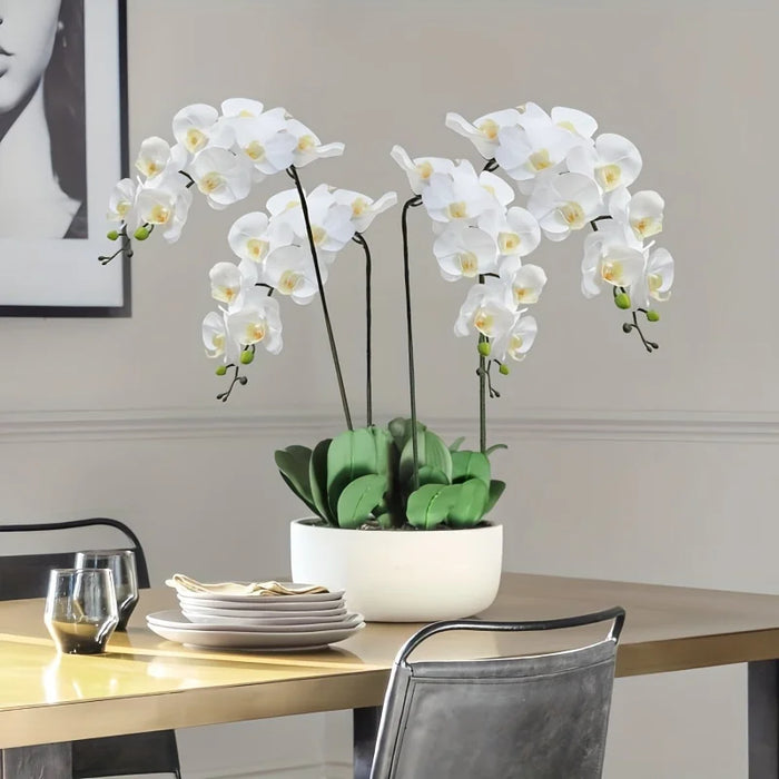 3Pcs Artificial Butterfly Orchid Bouquet – 38 Inch Faux Flowers for Wedding, Home, Garden, and Party Decorations