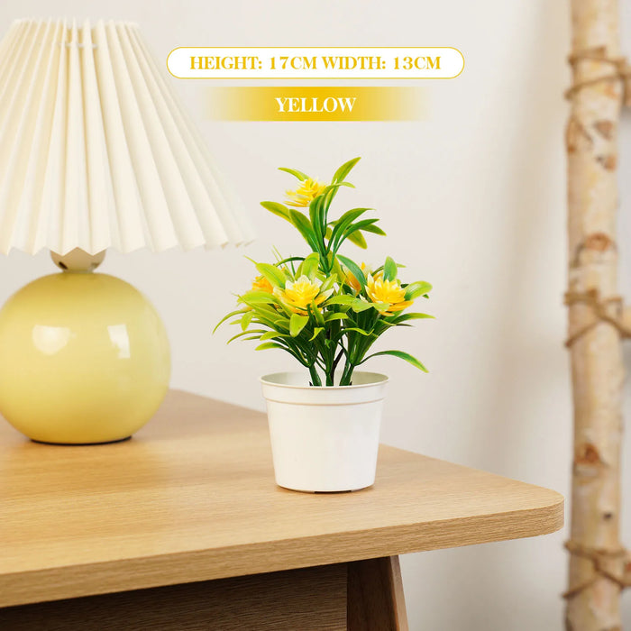 Potted Green Bonsai Artificial Plant – Decorative Fake Flower for Home, Office, Weddings, and Parties
