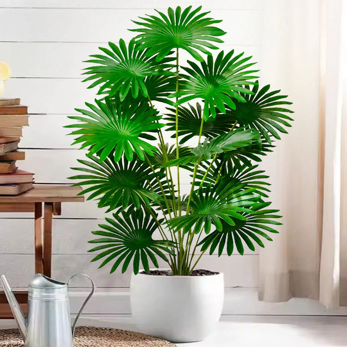 Artificial Fan Palm Tree – Large Tropical Fake Plant for Office, Home, and Holiday Decoration (60-105cm)