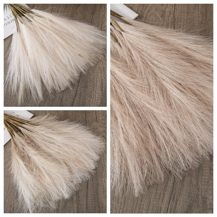 50CM Artificial Pampas Grass – Silk Reed Flower for Home Décor, Weddings, and Photography Props