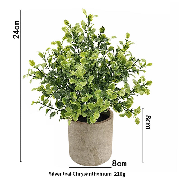 Artificial Eucalyptus Plant in Pot – Small Fake Bonsai for Home, Office, and Restaurant Desk Decoration