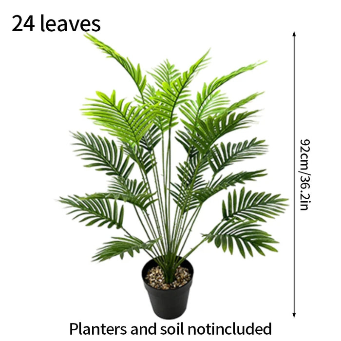 Large Decorative Artificial Palm Tree – Faux Tropical Banana Leaves for Home, Office, and Garden Decor (1pc)