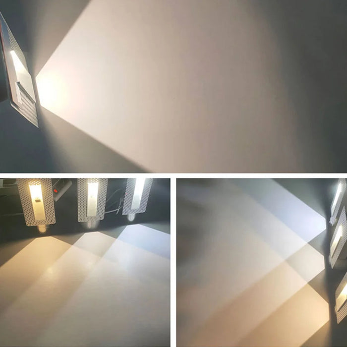 LED Embedded Wall Lamp with PIR Motion Sensor – 3W White & Black Staircase Footlight for Aisle, Corridor, and Home Lighting