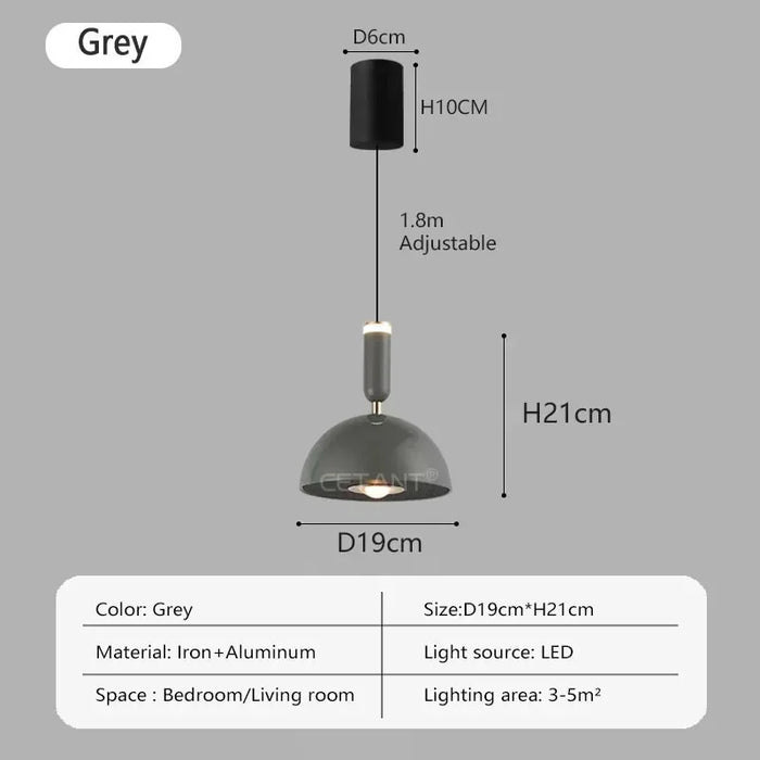 Nordic Liftable LED Pendant Light – Modern Iron Hanging Lamp for Bedroom, Living Room, Study, and Bar (Adjustable Height, Warm Light)