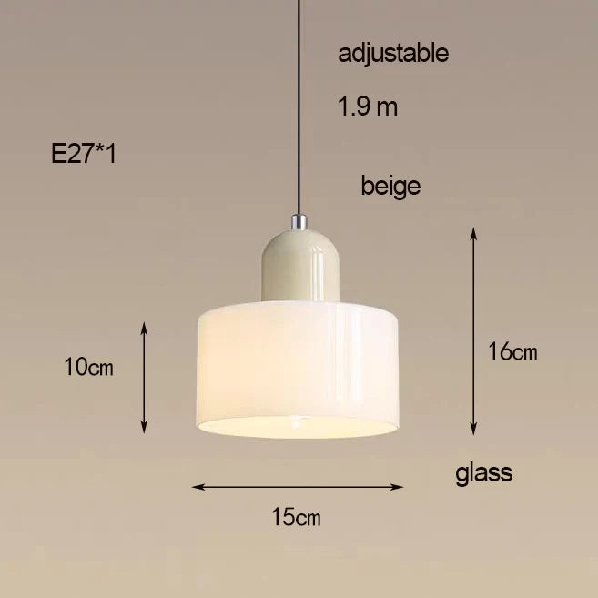 "Nordic Modern Glass Pendant Light – E27 Bulb, Long-Line Chandelier for Bedroom, Restaurant, and Bar – Available in White, Green, Pink, and Orange"