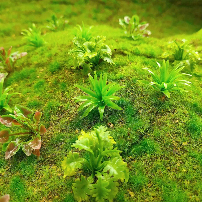 45pcs Miniature Shrubs & Bushes - Colorful Model Plants for Train Railways, Sand Scenery, Military Layouts & Architecture