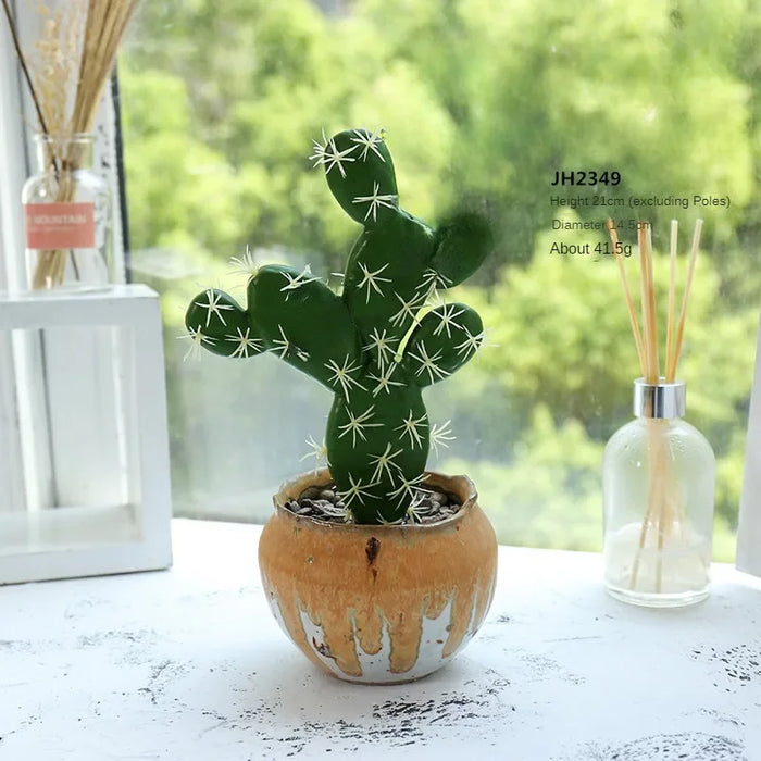 Tropical Artificial Cactus Decoration – Realistic Foam Succulent Plant for DIY Micro Landscape, Home, and Office Decor