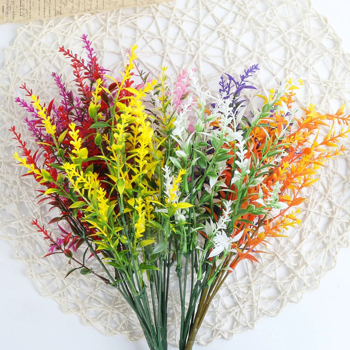 Artificial Lavender Bouquet – Plastic Fake Flowers for Wedding, Home & Garden Decoration, Bridal Bouquet, Photography Props