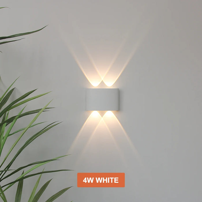 Outdoor & Indoor Waterproof LED Wall Light – Aluminum Porch & Garden Lamp, Up & Down Lighting for Bedroom and Living Room Decor