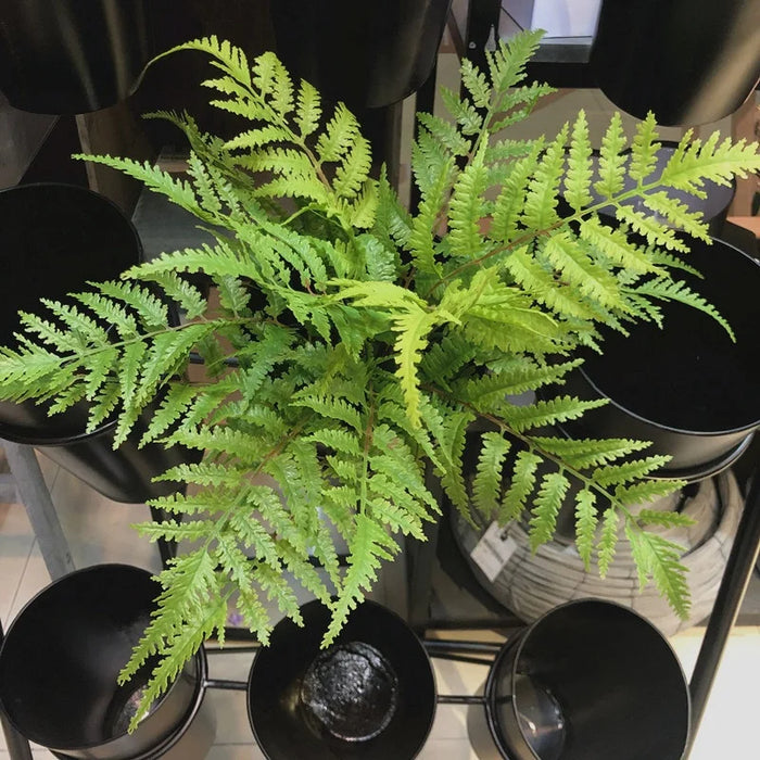 Artificial Persian Fern Plant – 7 Branches with 15 Green Leaves for Bedroom, Party, and Home Decoration