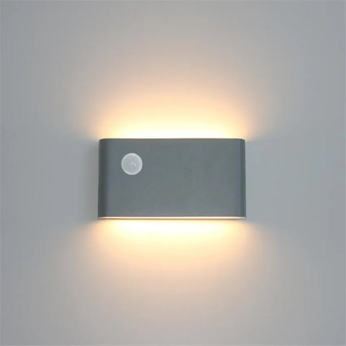 Modern LED Wall Light with Motion Sensor – IP65 Waterproof Outdoor/Indoor Wall Lamp, 12W Aluminum Fixture for Garden, Porch, Hallway