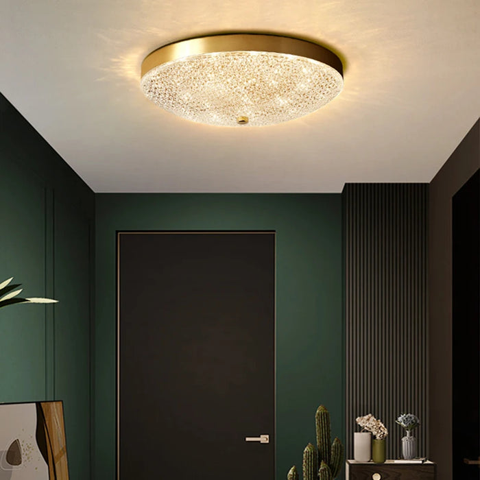 Modern Gold LED Ceiling Chandelier – Hanging Light for Living Room, Balcony, Bedroom, and Indoor Decor