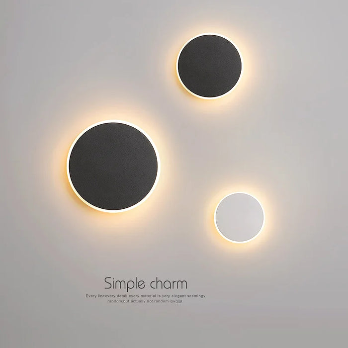 Touch Sensor Wall Lamp – LED Color-Changing Round Wall Light for Living Room, Corridor, Porch & Aisle with Acrylic Shade