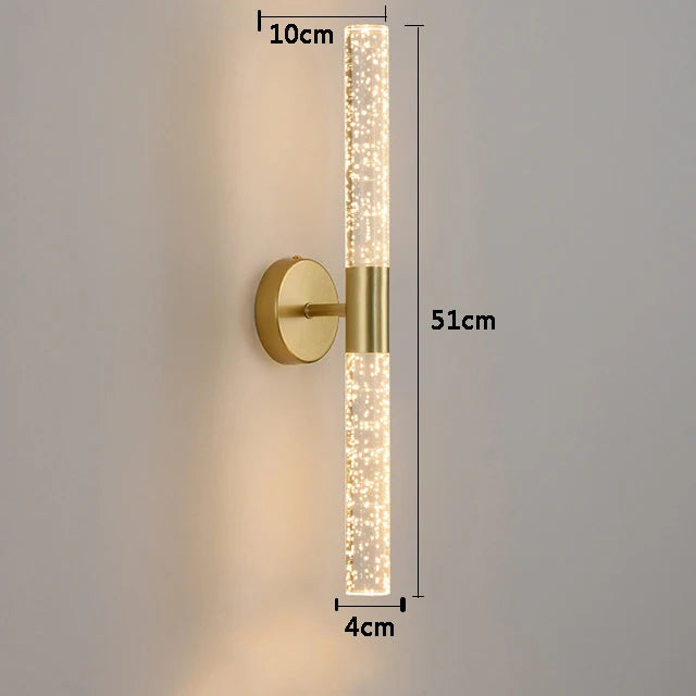 Modern LED Crystal Wall Lamp – Sleek Wall-Mounted Light Fixture for Bedroom, Living Room, Aisle, and Corridor