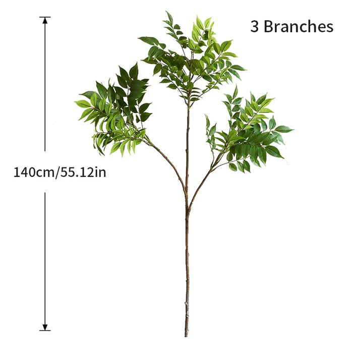 Artificial Ficus Tree – 76-140cm Tall Faux Banyan Plant with Green Palm Leaves for Home, Garden, and Office Decoration