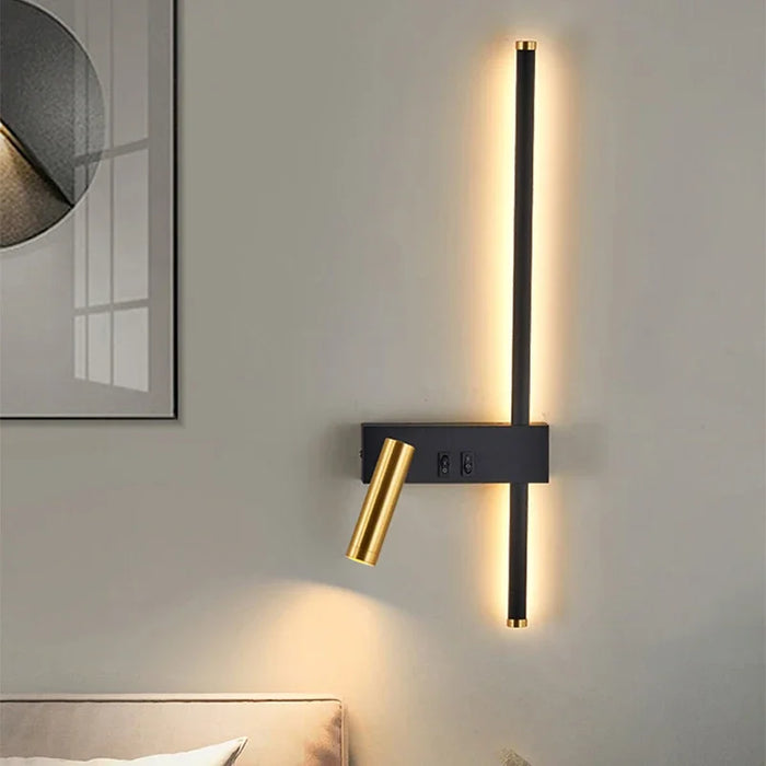 Modern Adjustable LED Wall Sconce – Wall Lamp for Bedroom, Living Room, Sofa, Background Lighting, Home Decor with Luster Finish