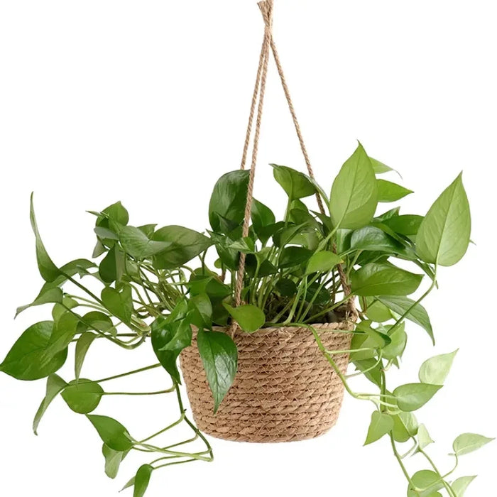 Garden Hanging Planter Macrame Basket – Woven Jute Rope Flower Pot Holder for Indoor/Outdoor – Plant Storage Hangers for Home, Patio, Balcony