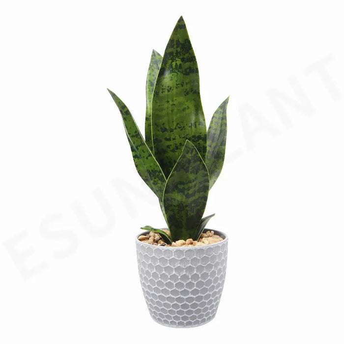Artificial Sansevieria Succulent Plant – Real Touch Fake Tropical Leaves for Home, Office, Hotel, and Party Decor