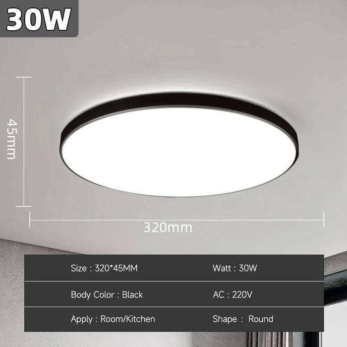 Modern LED Ceiling Lamp – 18W/30W/40W/72W Round Ceiling Light for Living Room, Bedroom, Kitchen, and Bathroom