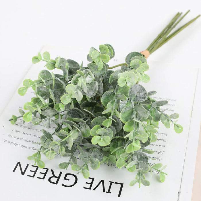 6PCs Artificial Eucalyptus Branches – Fake Green Eucalyptus Bouquet for DIY Flower Arrangements, Weddings, Parties, and Home Decor