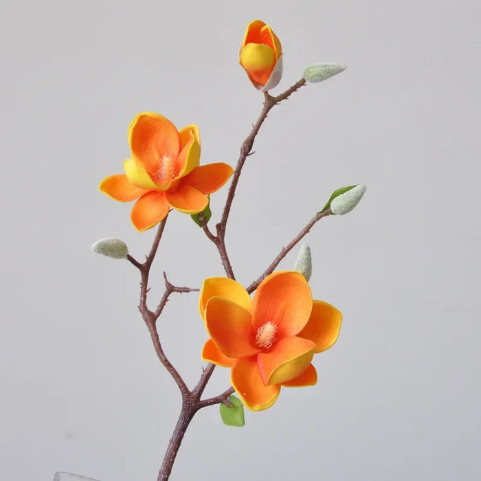 51CM Artificial Magnolia Branch – Chinese Style Silk Orchid for Home Décor, Weddings, and Photography Props